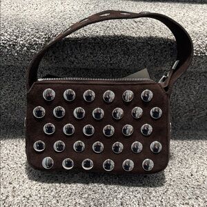 EverEve- Lena Studded Shoulder bag. All Leather